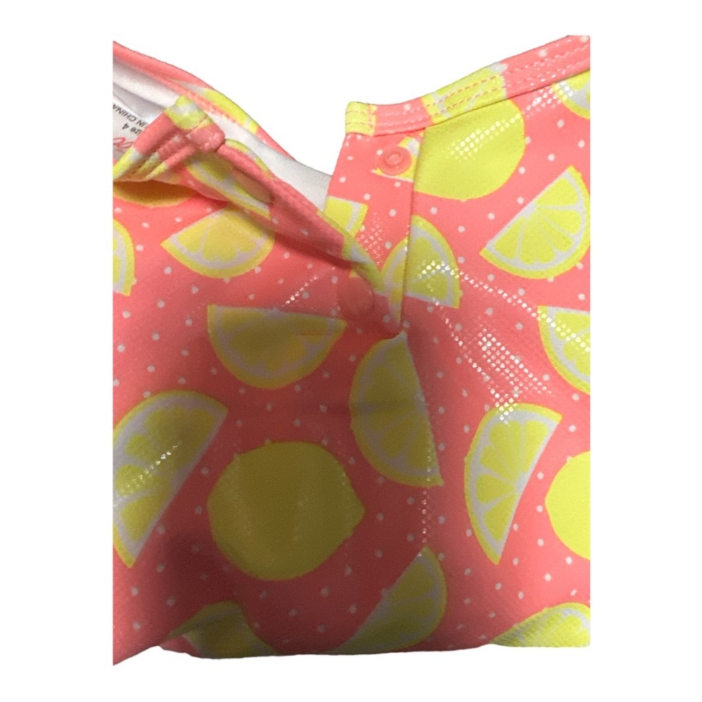 Solo Little Girls One Piece Lemons & Sunshine Bathing Suit, size 4 - Picture 4 of 9